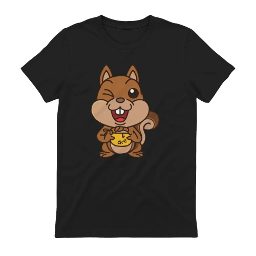 Cute Cartoon Squirrel Graphic T-Shirt