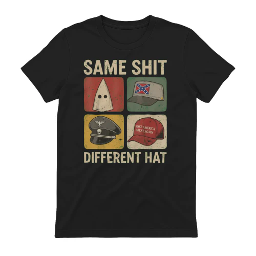 Same Hat Different Hat Funny Political Satire T-Shirt