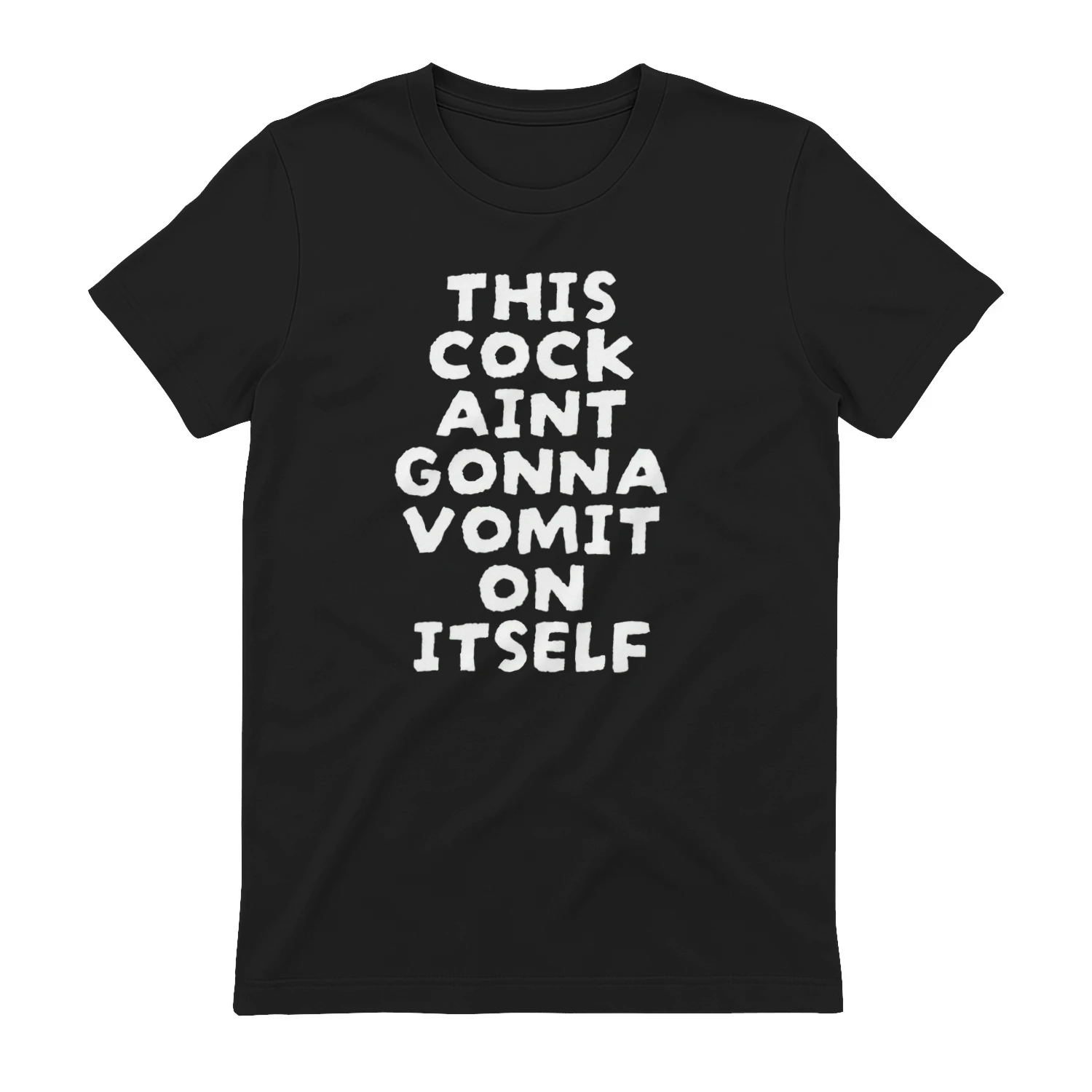 This Cock Ain't Gonna Vomit on Itself Funny Chicken T-Shirt | Farm Humor Graphic Tee | Rooster Meme Shirt