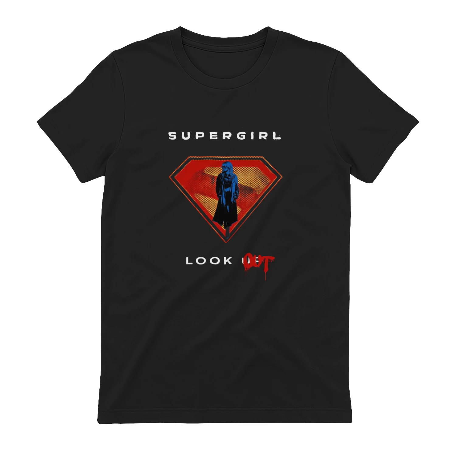 Supergirl Look Out Shirt – Superhero Inspired Graphic Tee – Comic Book Fan Apparel