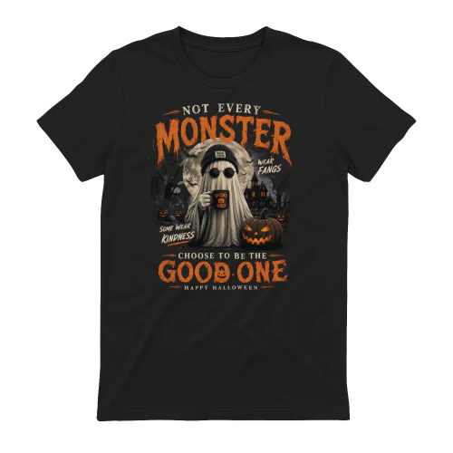 Not Every Monster Wears Fangs Halloween Ghost T-Shirt
