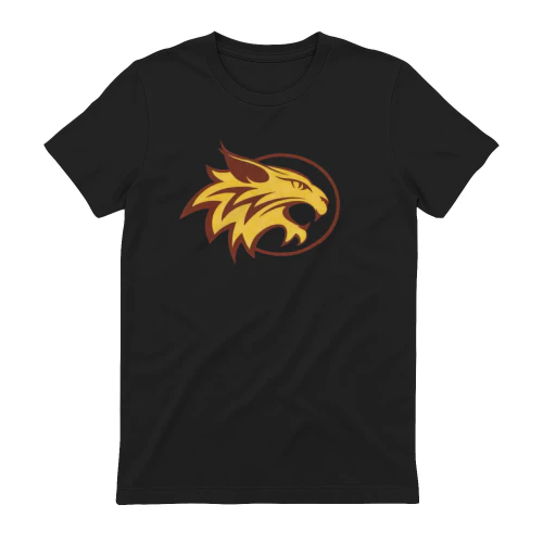 Golden Wildcat Head Vintage Mascot Graphic