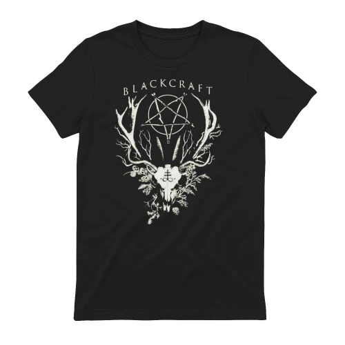 Blackcraft Occult Deer Skull Gothic T-Shirt