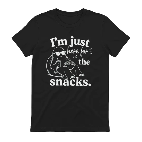 I'm Just Here for the Snacks Funny Sloth T-Shirt – Cute Snack Lover Graphic Tee