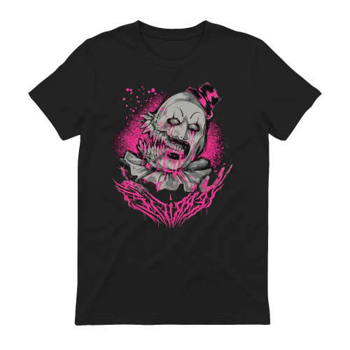 Terrifier Art the Clown Horror T-Shirt – Pink Gothic Creepy Graphic Tee
