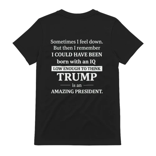 Sometimes I Feel Down But Then I Remember I Could Have Been Born With An IQ Low Enough To Think Trump Is An Amazing President Shirt