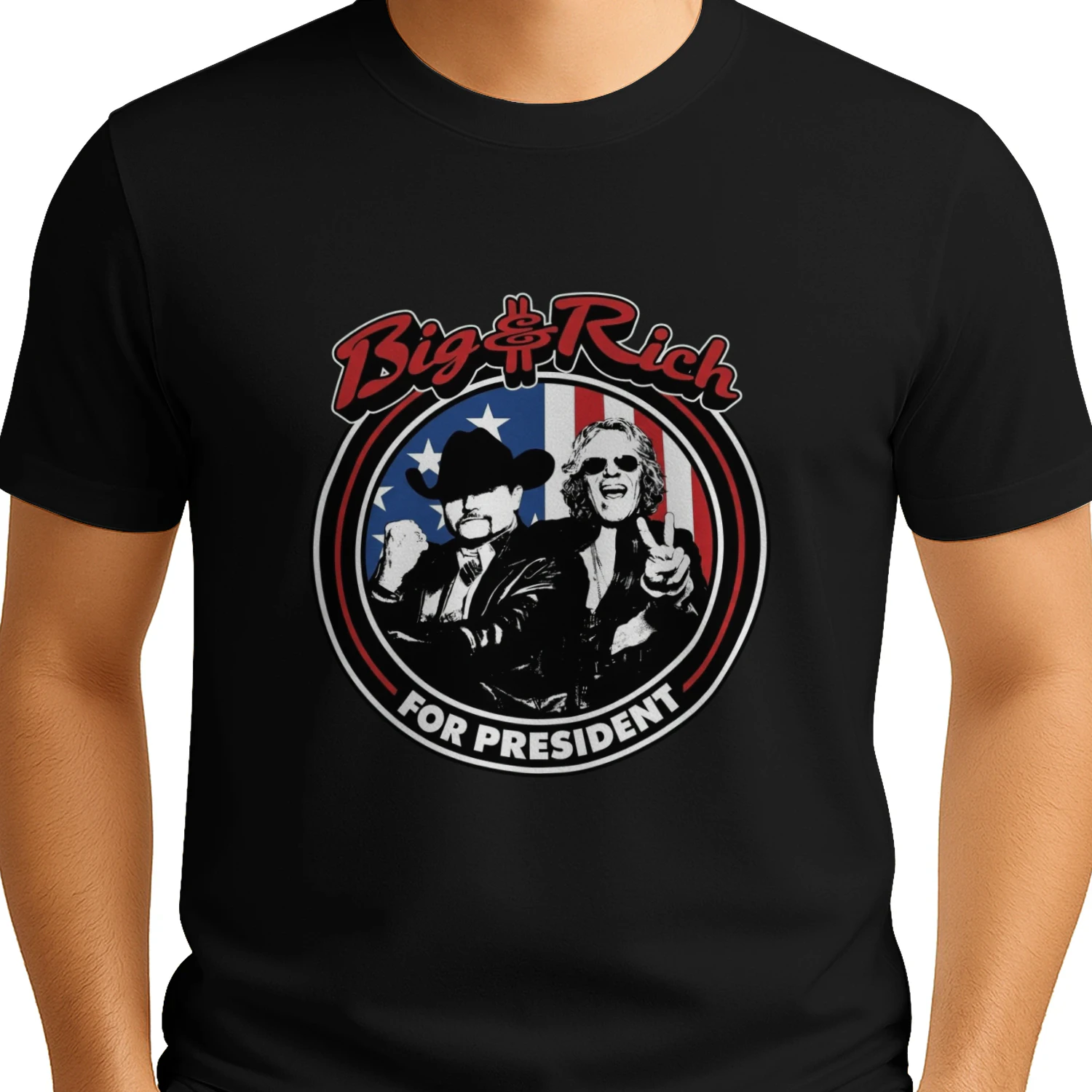 Big and Rich for President Vintage Country Music Graphic T-Shirt Design