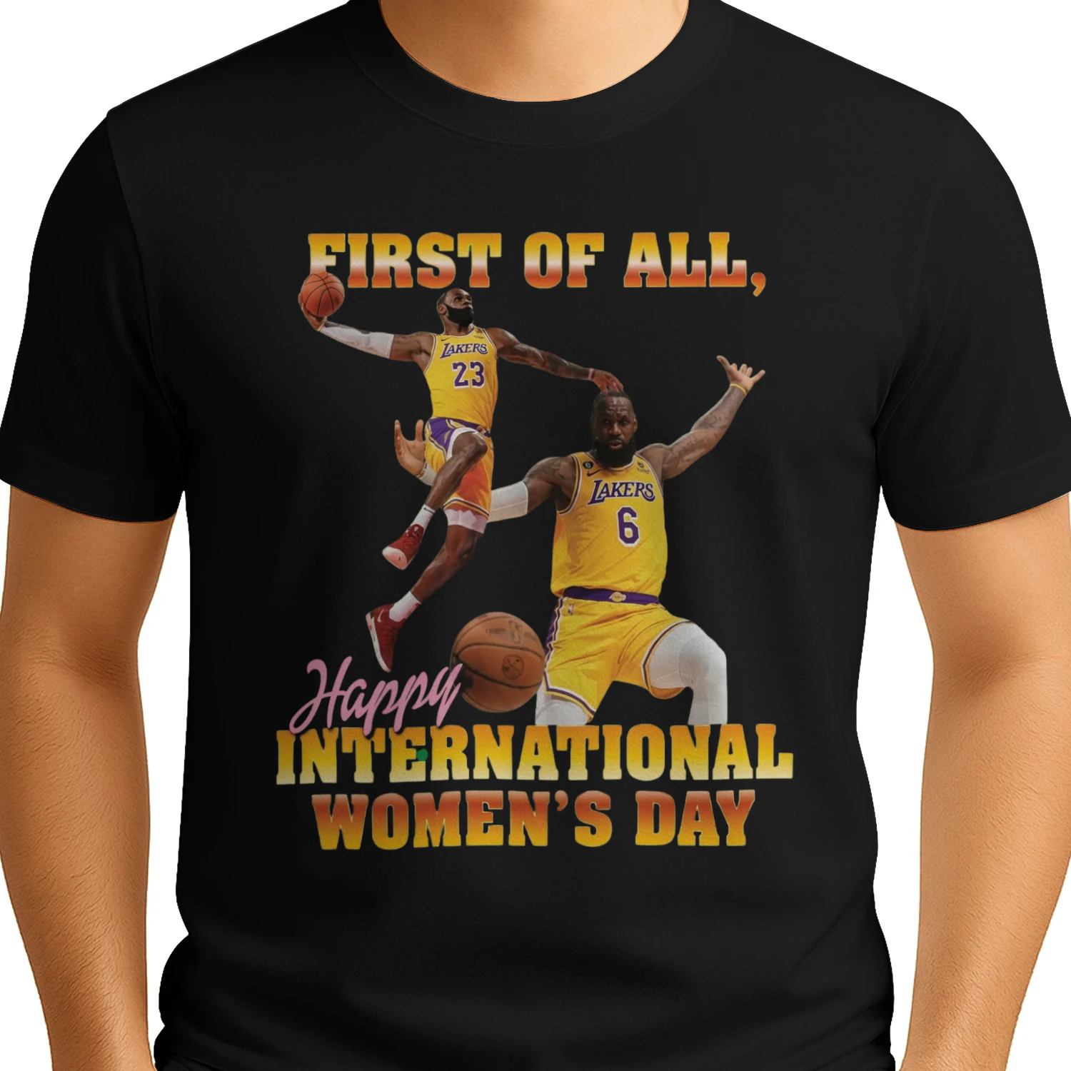 Basketball Celebration Graphic T-Shirt – Sports Fan Inspired Retro Design