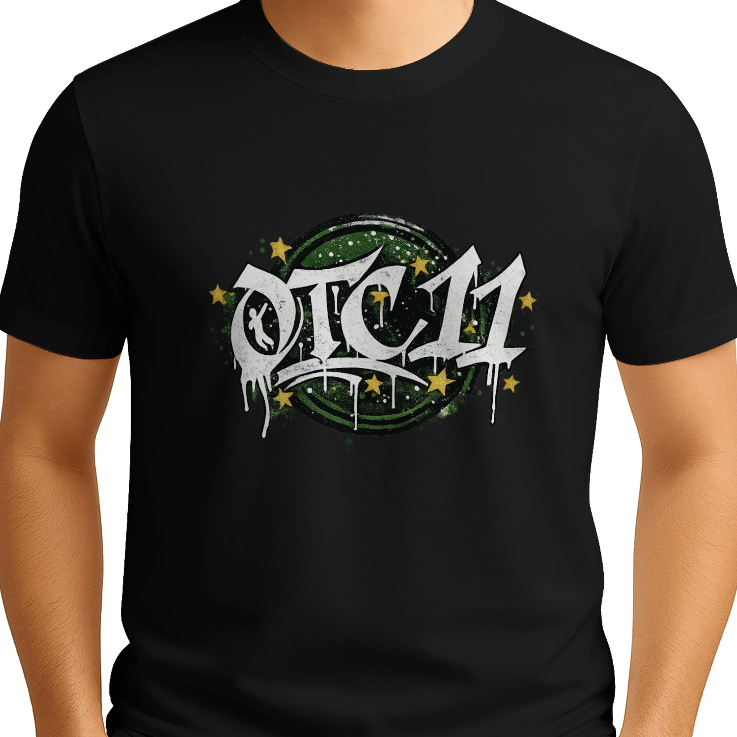 OTC11 Graffiti Streetwear Urban Drip Stars Graphic T-Shirt