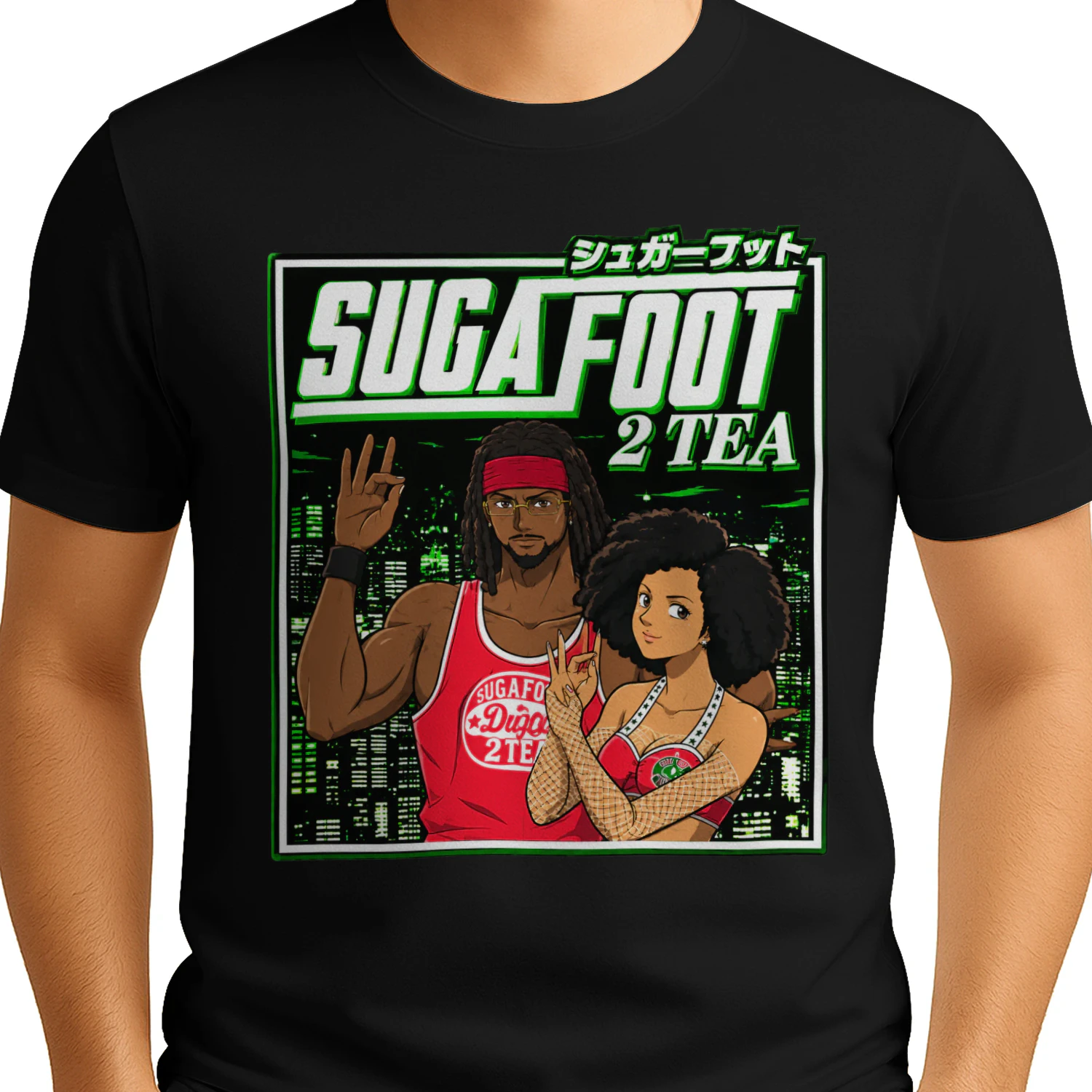 Sugafoot 2 TEA Anime Streetwear T-Shirt – Retro Urban Graphic Tee