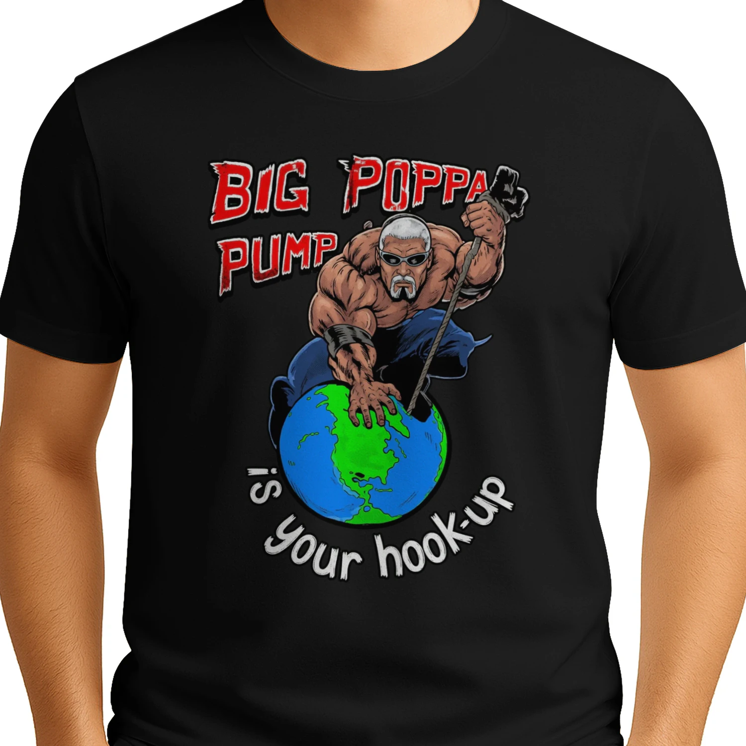 Big Poppa Pump Vintage Wrestling T-Shirt | Holla If You Hear Me Retro 90s WWF Style