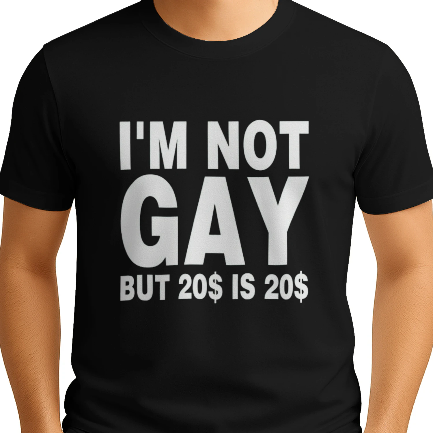 I'm Not Gay But $20 Is $20 Funny Meme T-Shirt