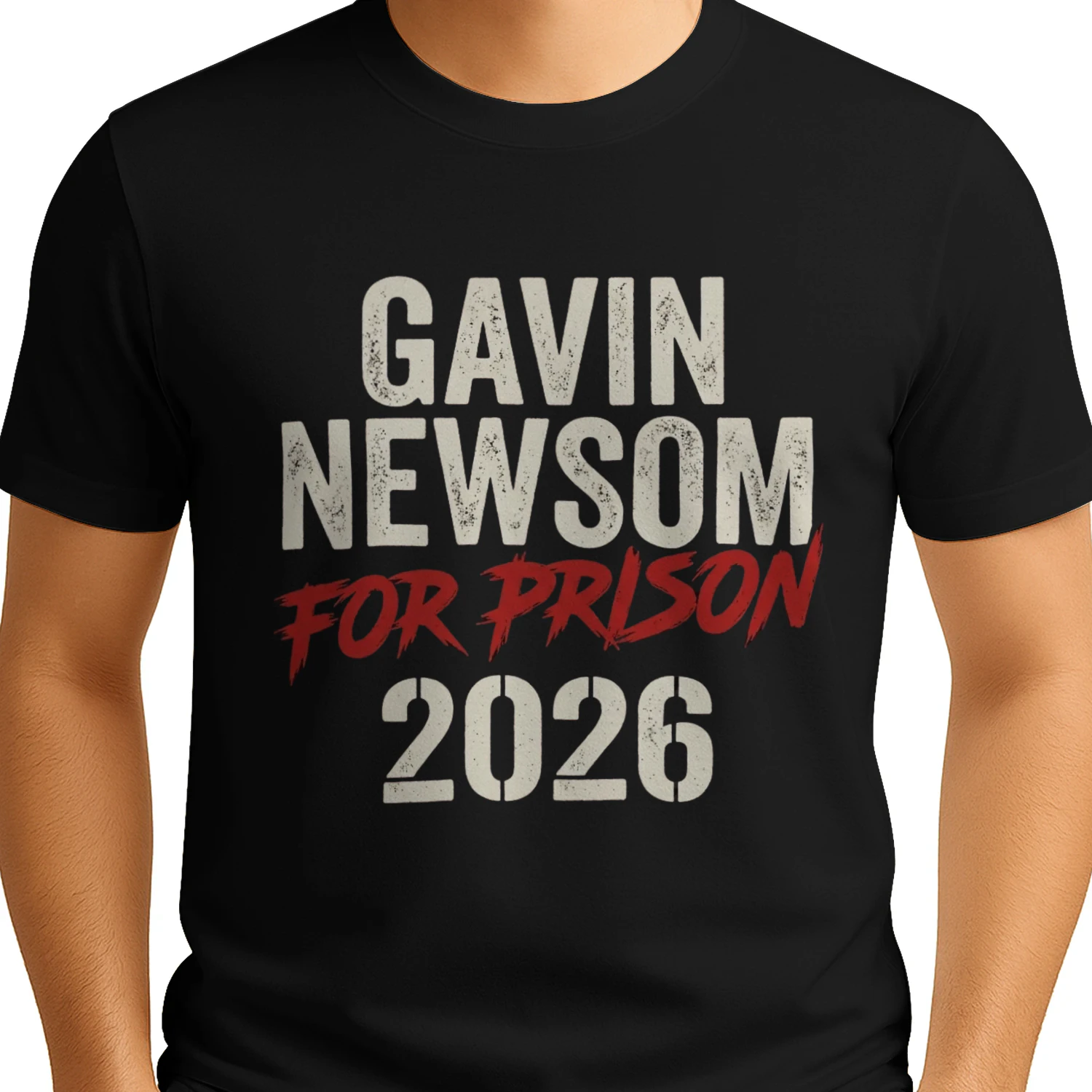 Gavin Newsom For Prison 2026 Shirt – Political Satire Graphic Tee – Funny Protest T-Shirt