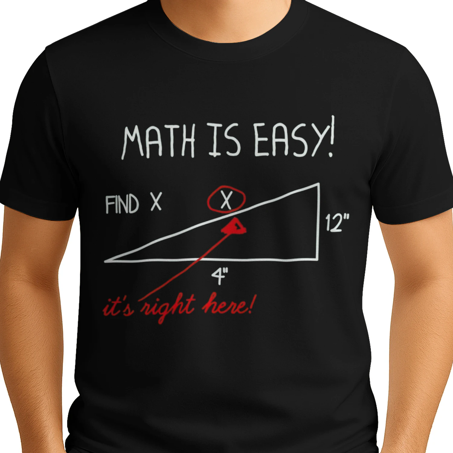 Funny Math Is Easy Find X T-Shirt