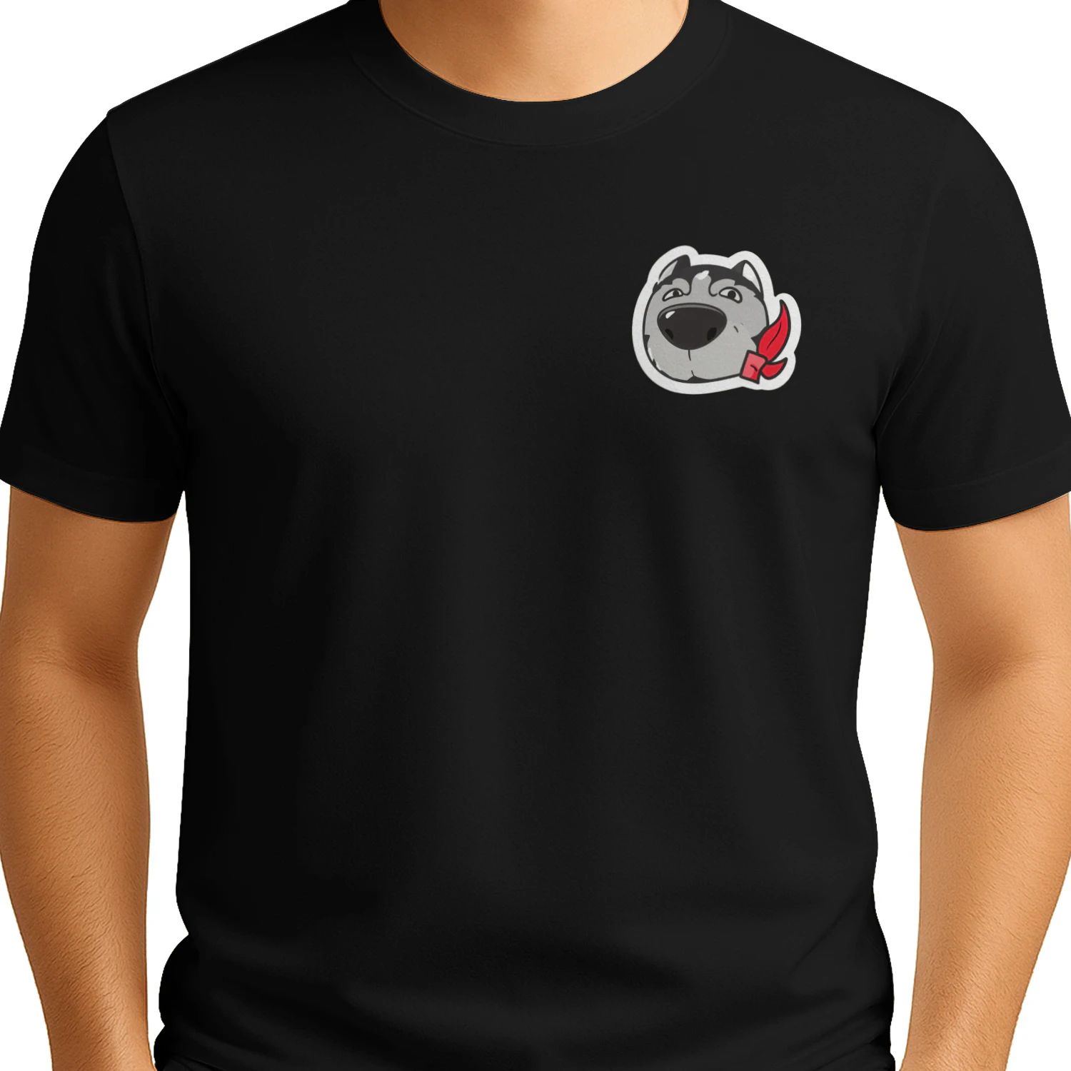 Cute Bear with Hawaiian Flower Pocket T-Shirt