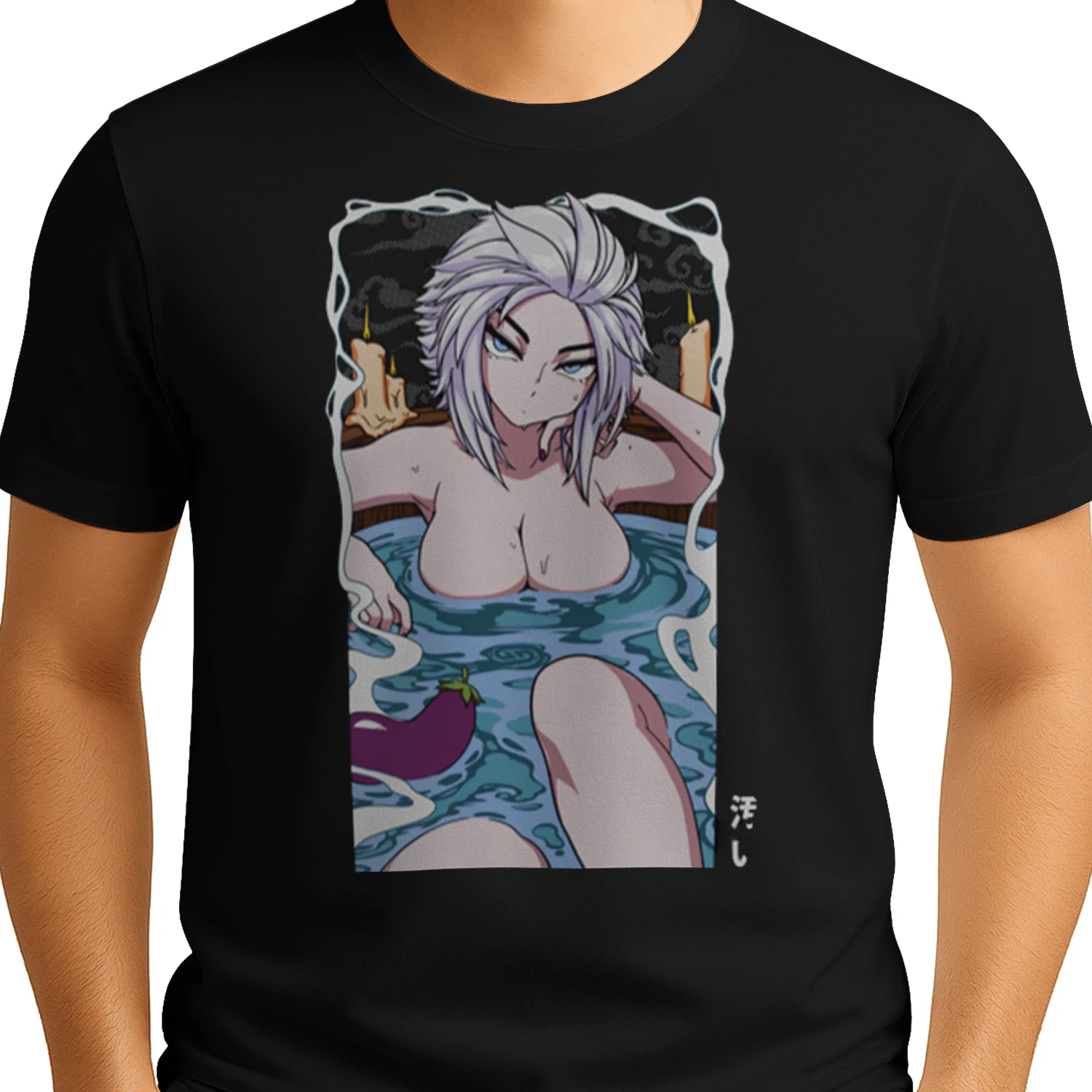 Original Anime Hot Spring Girl Graphic T-Shirt