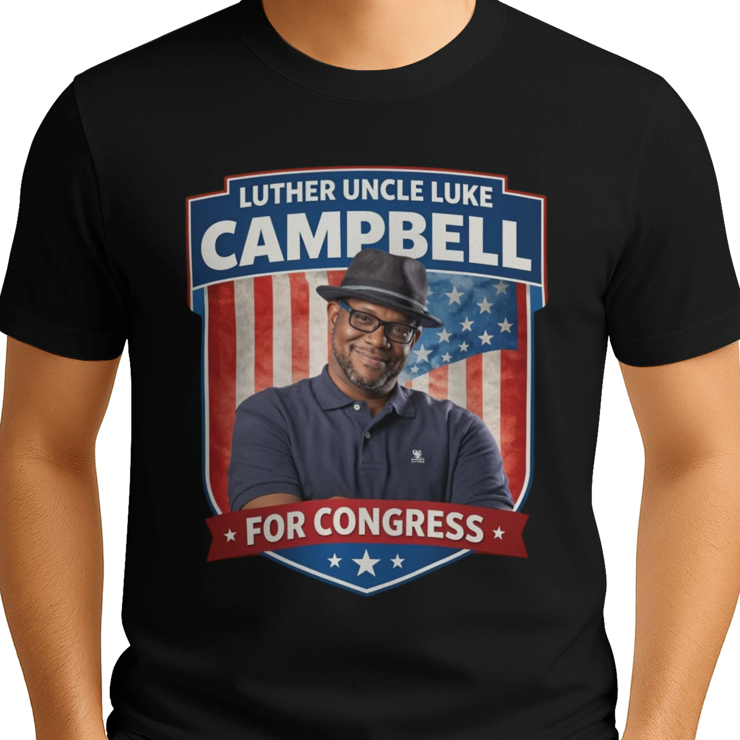 Luther Uncle Luke Campbell For Congress 2026 Political Campaign T-Shirt
