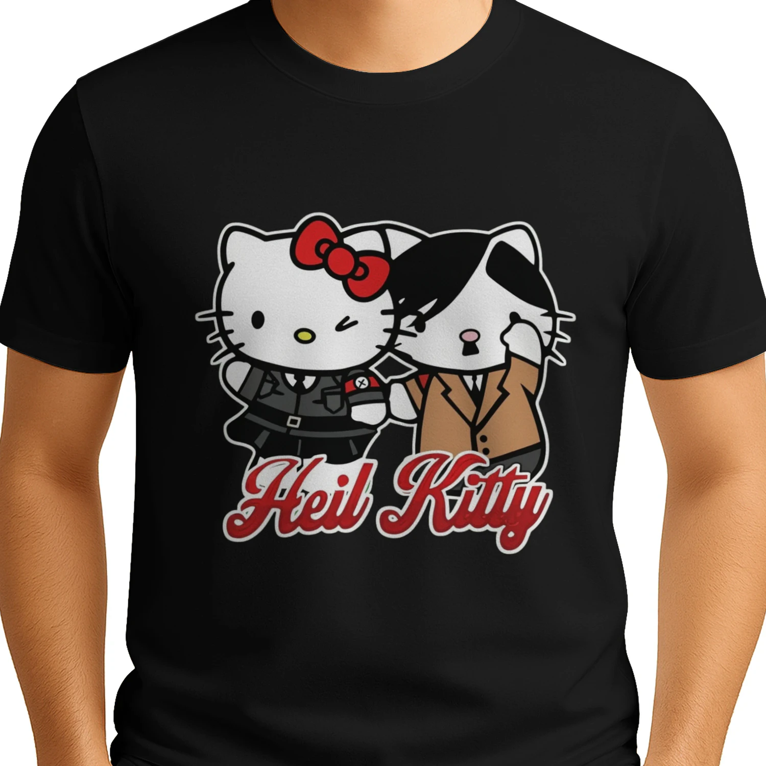Heil Kitty Funny Parody Graphic T-Shirt
