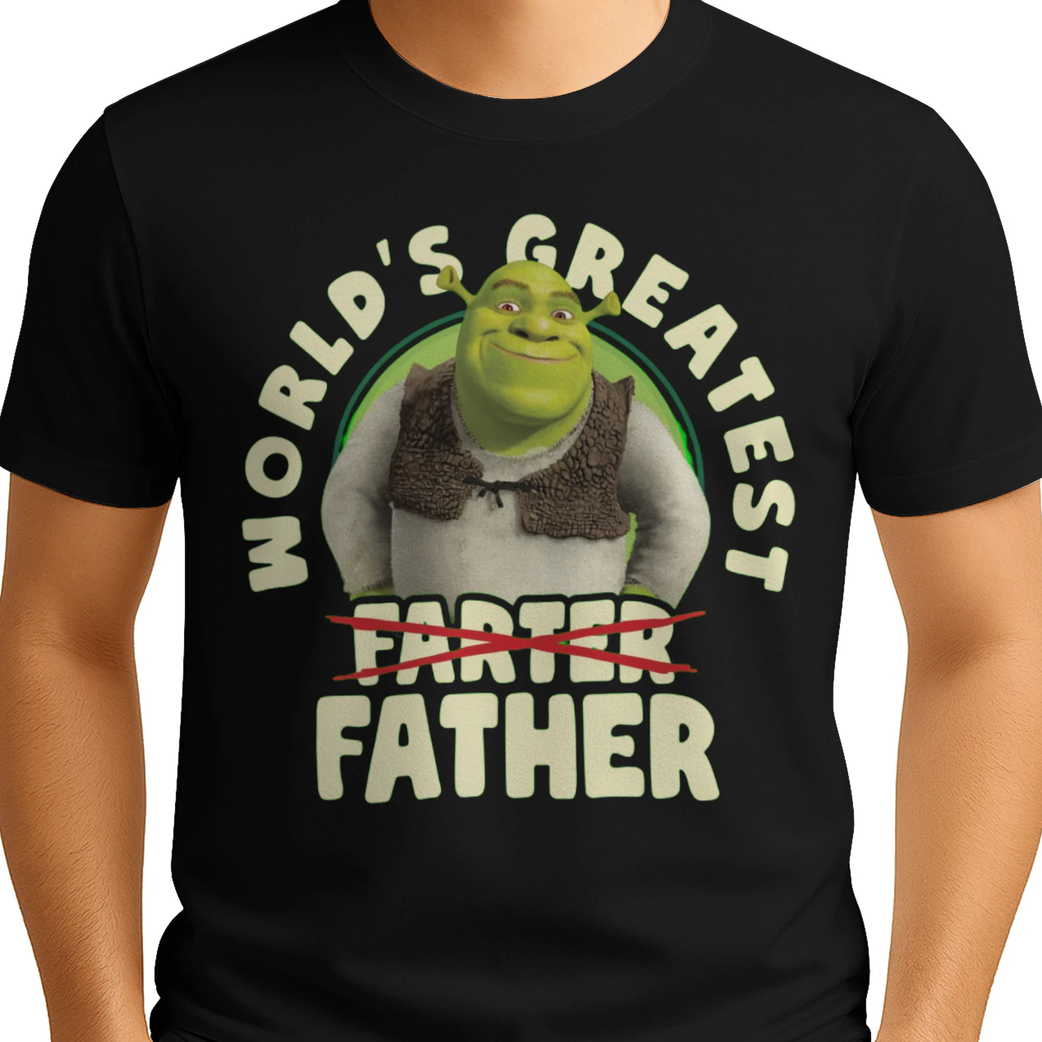 World's Greatest Farter Father Shrek T-Shirt - Funny Father's Day Meme Tee