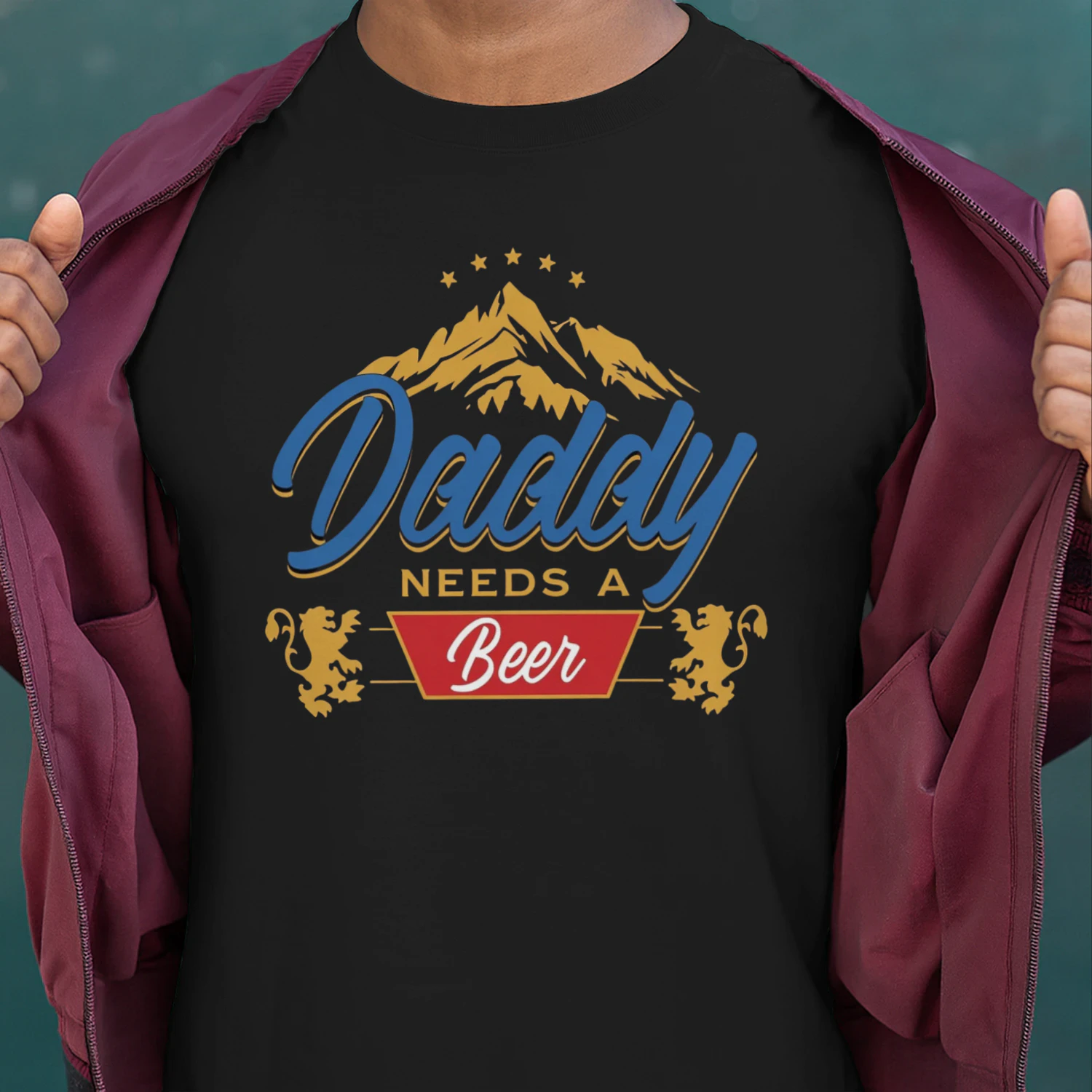 Daddy Needs A Beer Vintage T-Shirt