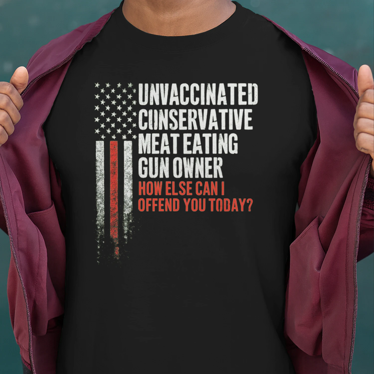 Unvaccinated Conservative Meat Eating Gun Owner Shirt 