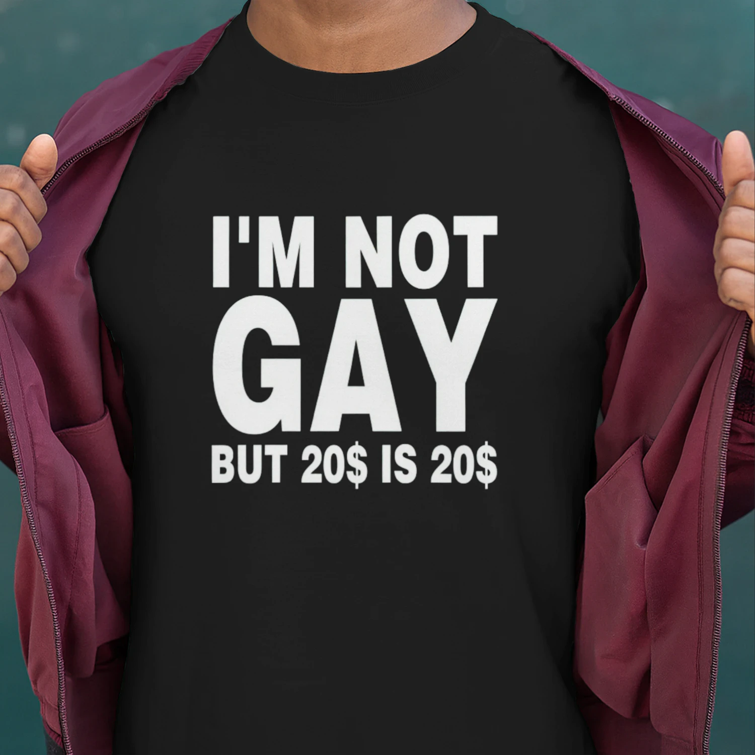 I'm Not Gay But $20 Is $20 Funny Meme T-Shirt