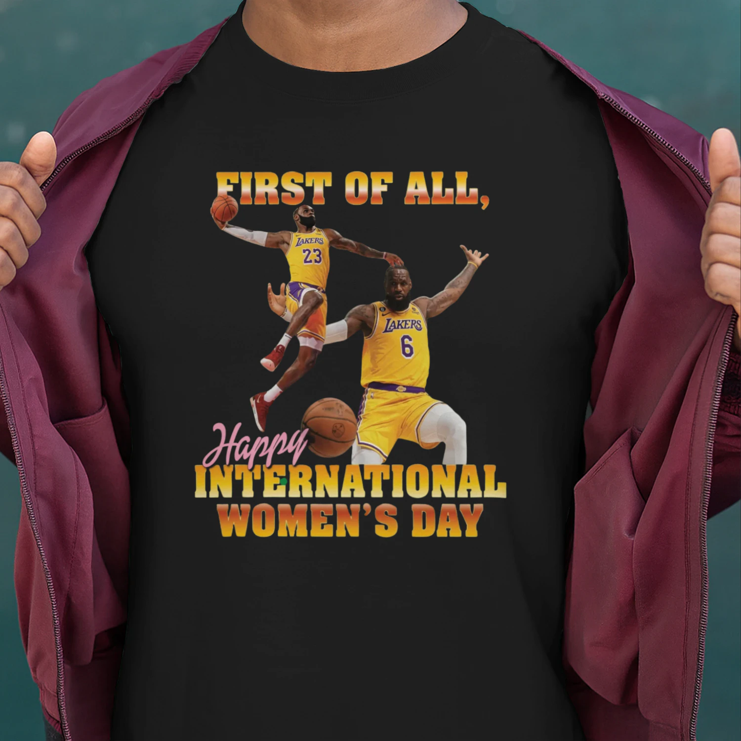 Basketball Celebration Graphic T-Shirt – Sports Fan Inspired Retro Design