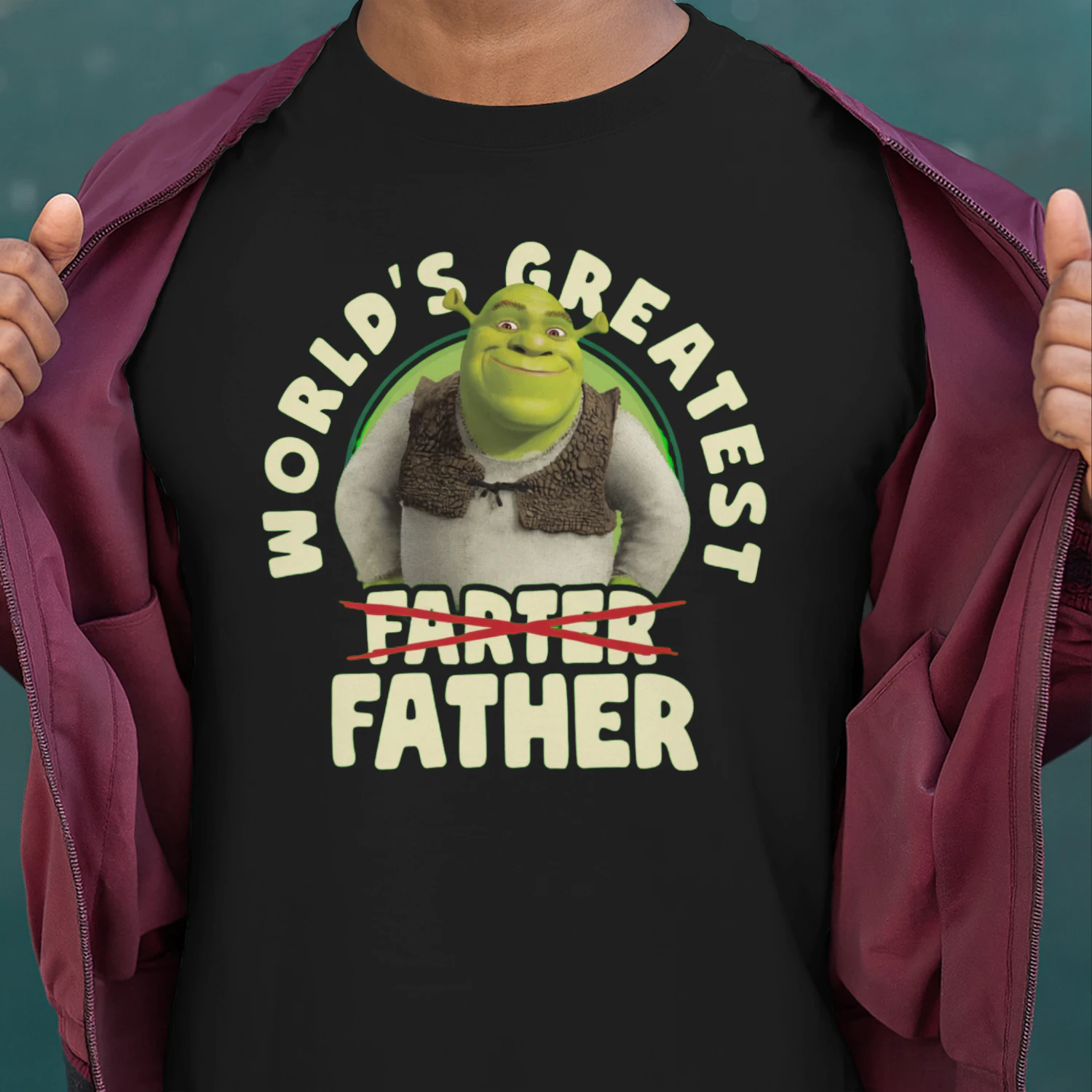 World's Greatest Farter Father Shrek T-Shirt - Funny Father's Day Meme Tee