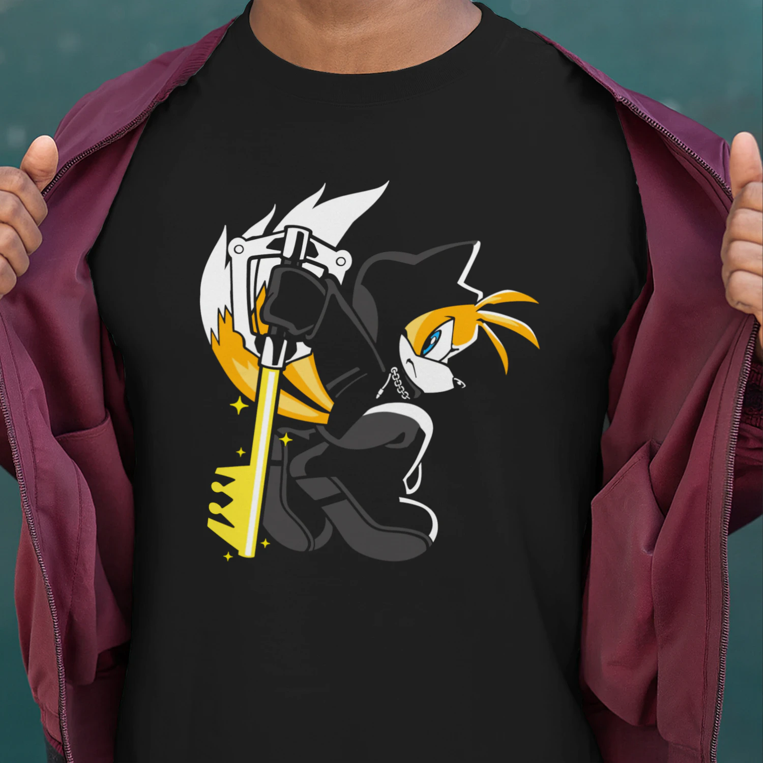 GoblinTengu Yellow Black Hooded Cat Keyblade Warrior