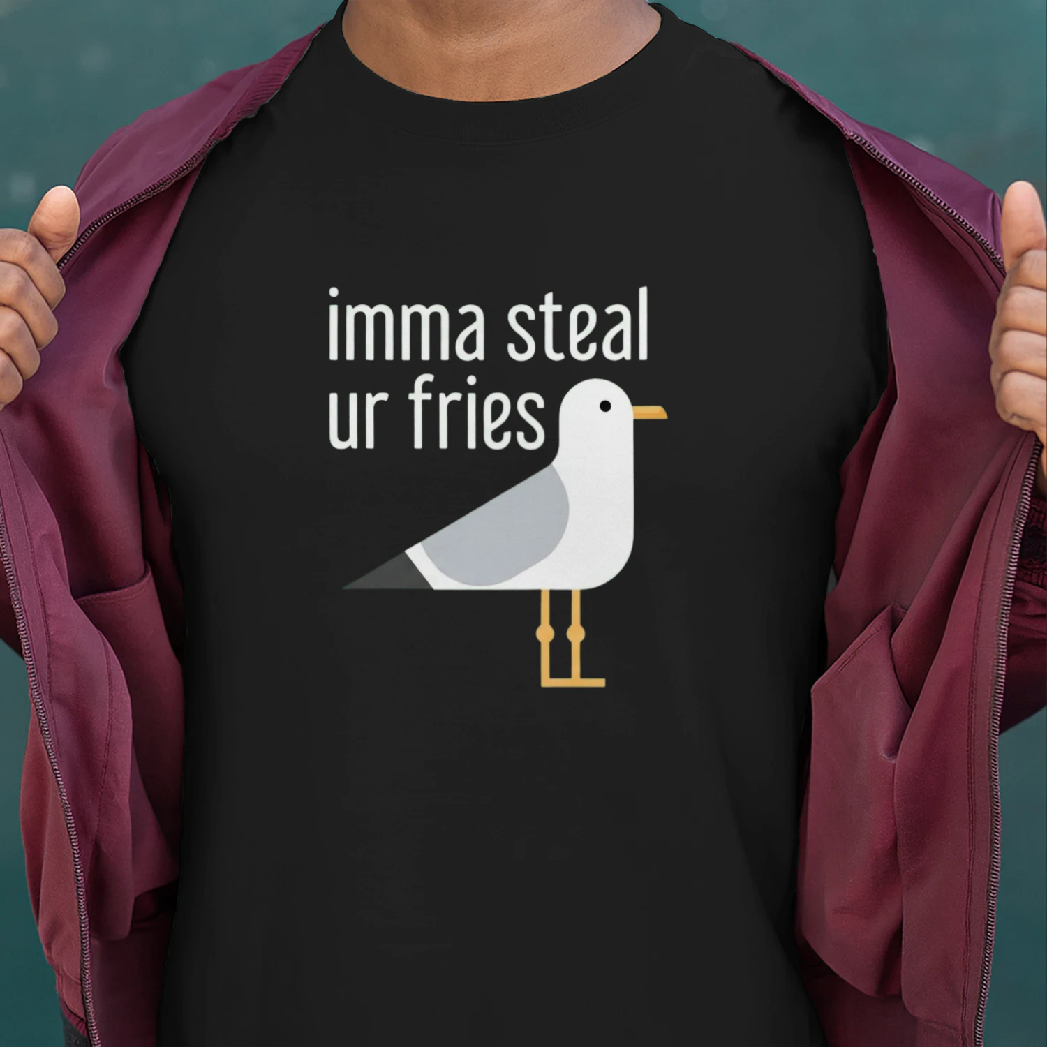 Imma Steal Ur Fries" Seagull Graphic
