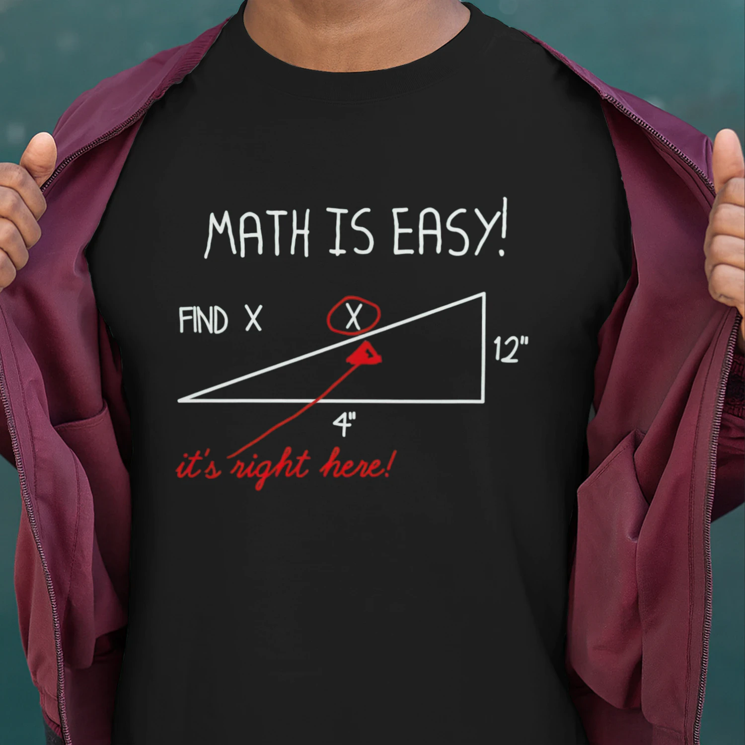 Funny Math Is Easy Find X T-Shirt