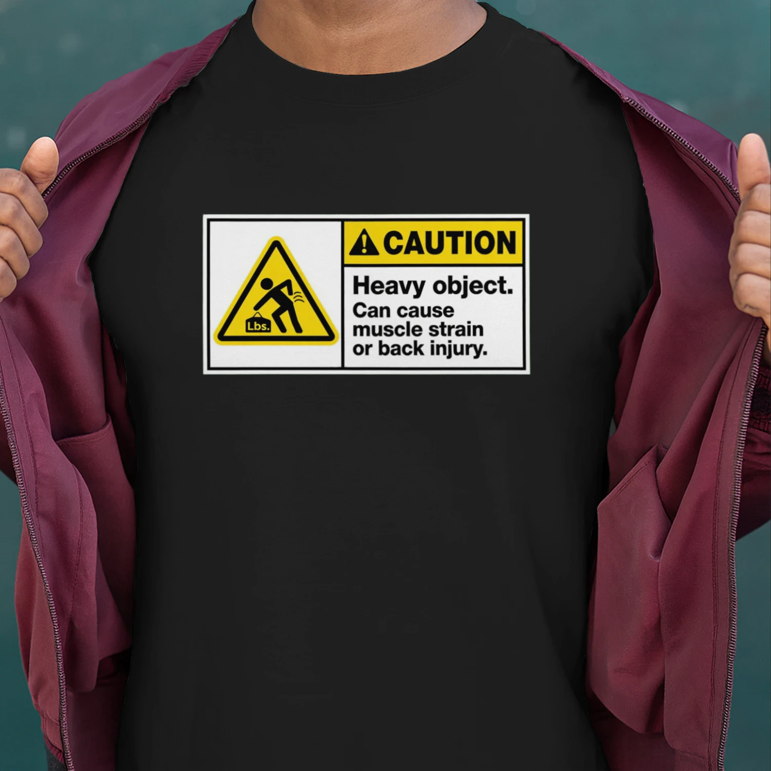 Funny Heavy Object Warning Anime Cat Girl T-Shirt