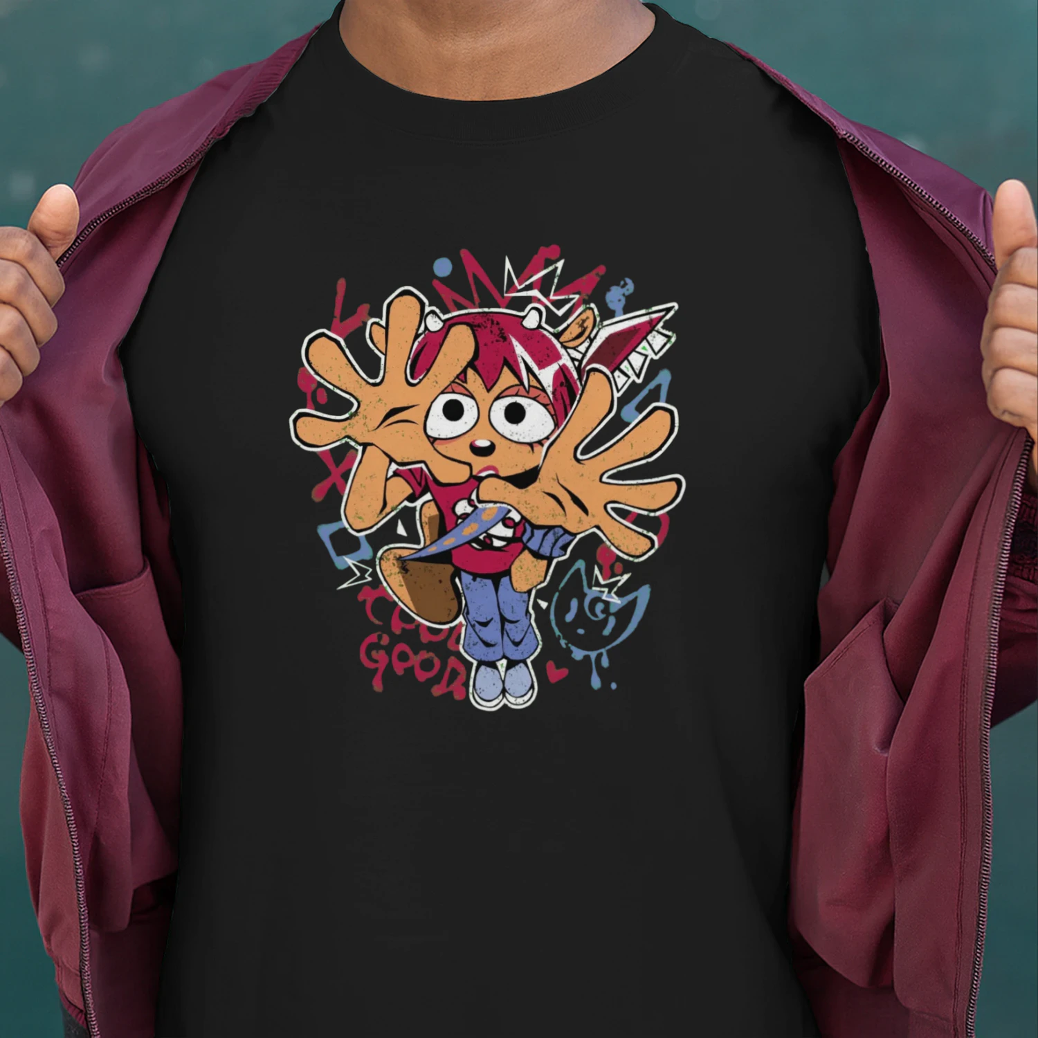 Cute Graffiti Streetwear Graphic T-Shirt 