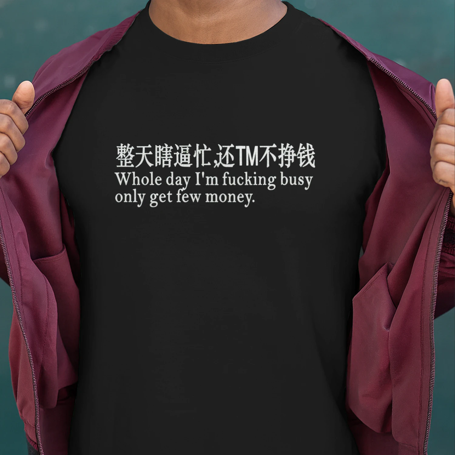 Whole Day Busy Few Money Meme Tee