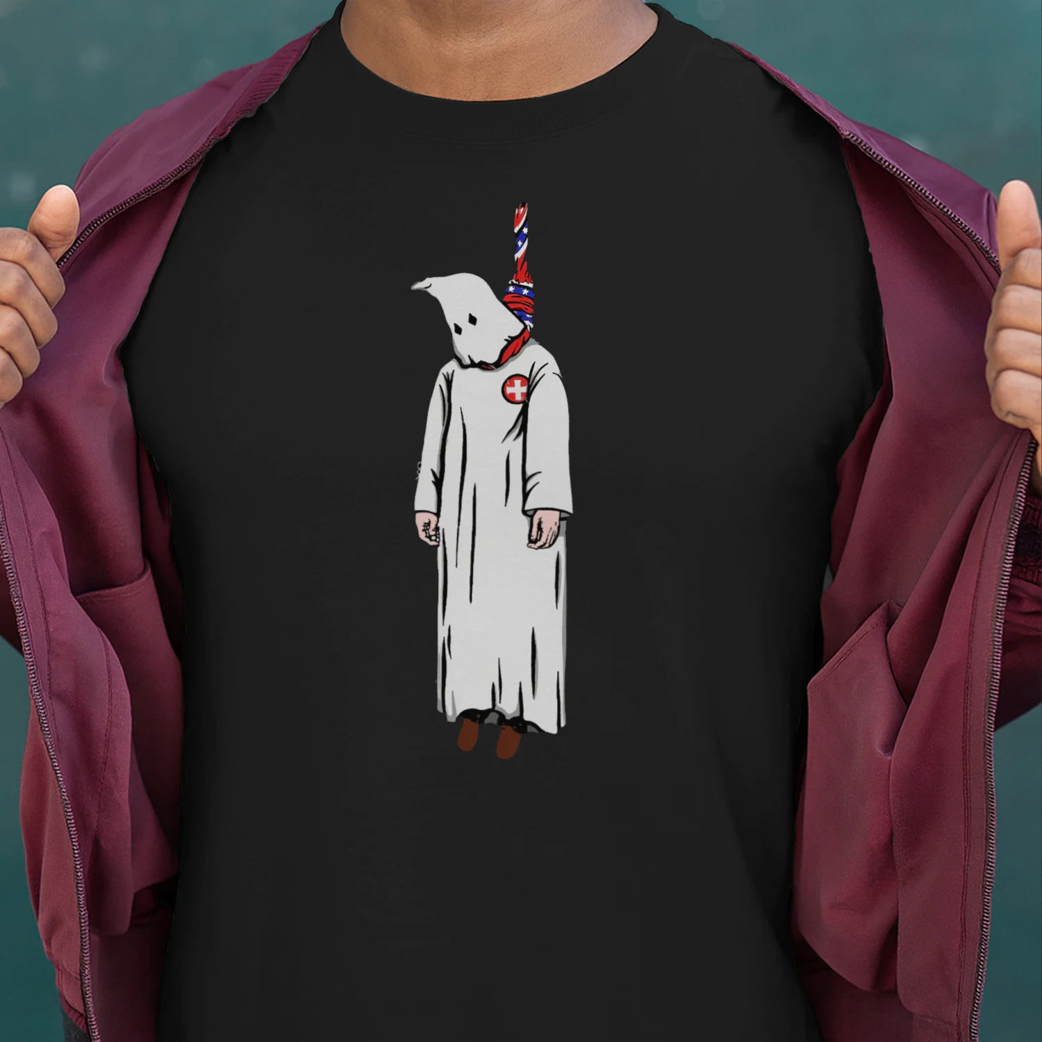 American Hooded Figure – Patriotic Klan Parody