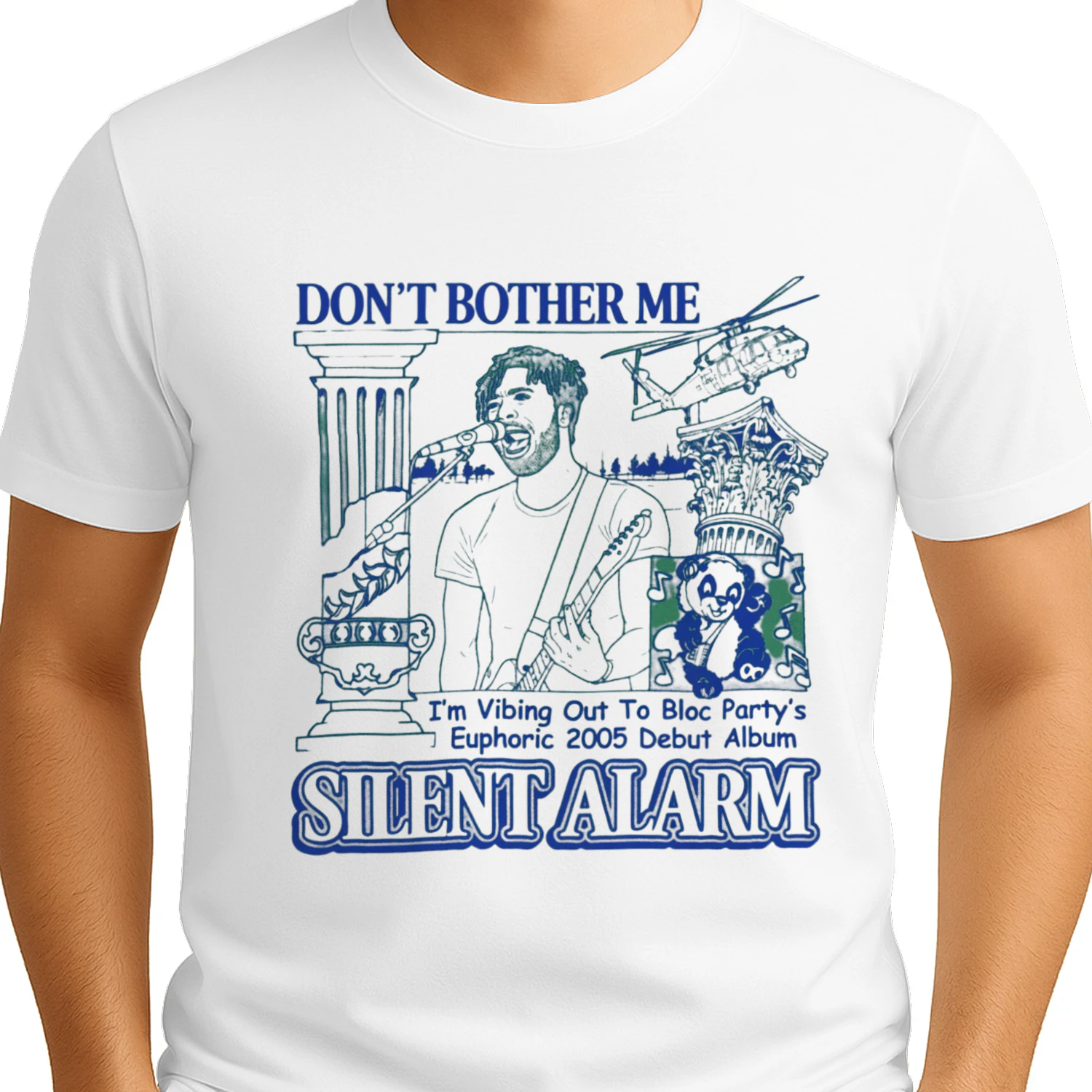 "Silent Alarm Bloc Party T-Shirt | Don't Bother Me Vibing 2005 Indie Rock Album Art | Retro Indie Music Merch"