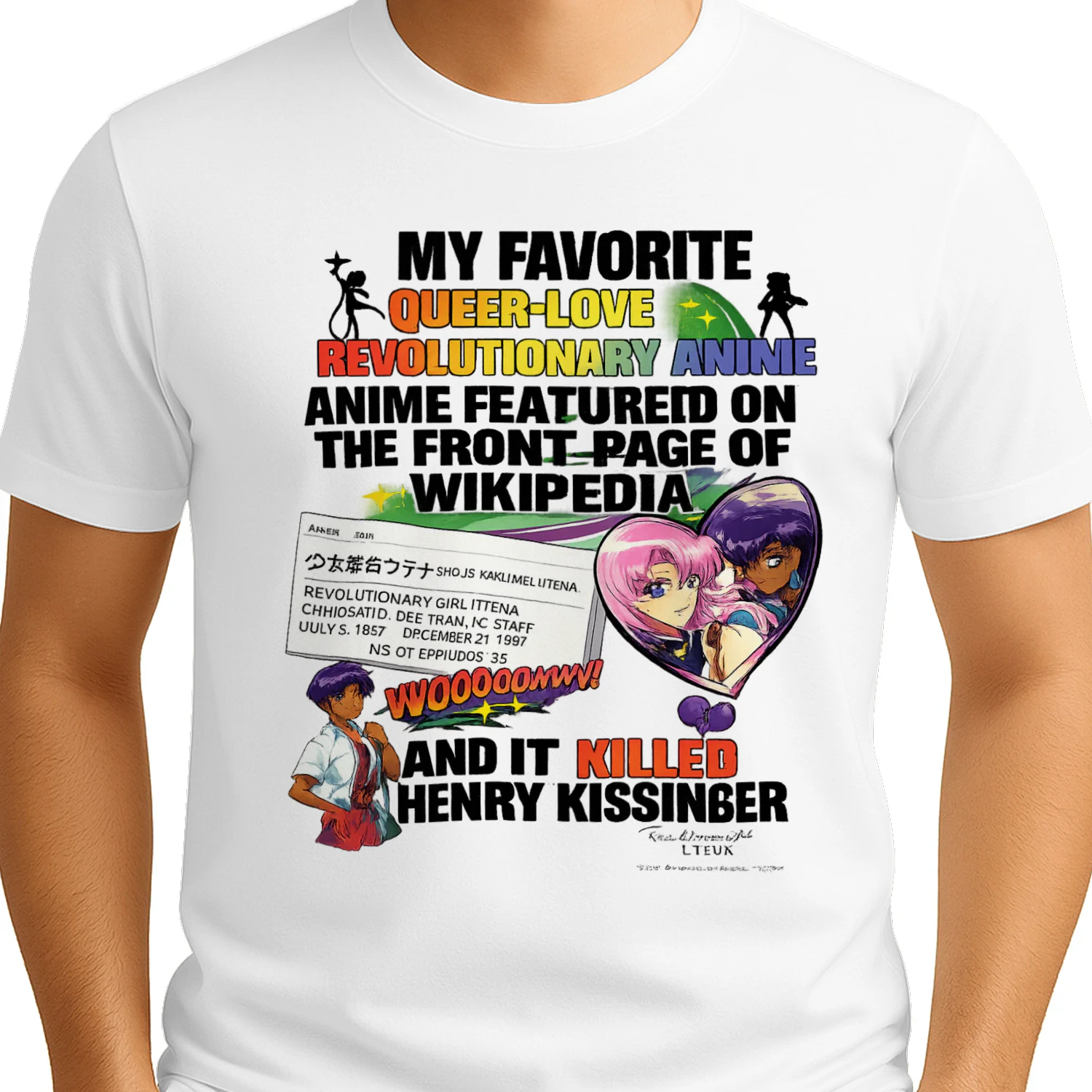 My Favorite Queer Love Revolutionary Anime Featured on Wikipedia Funny Anime Meme Shirt