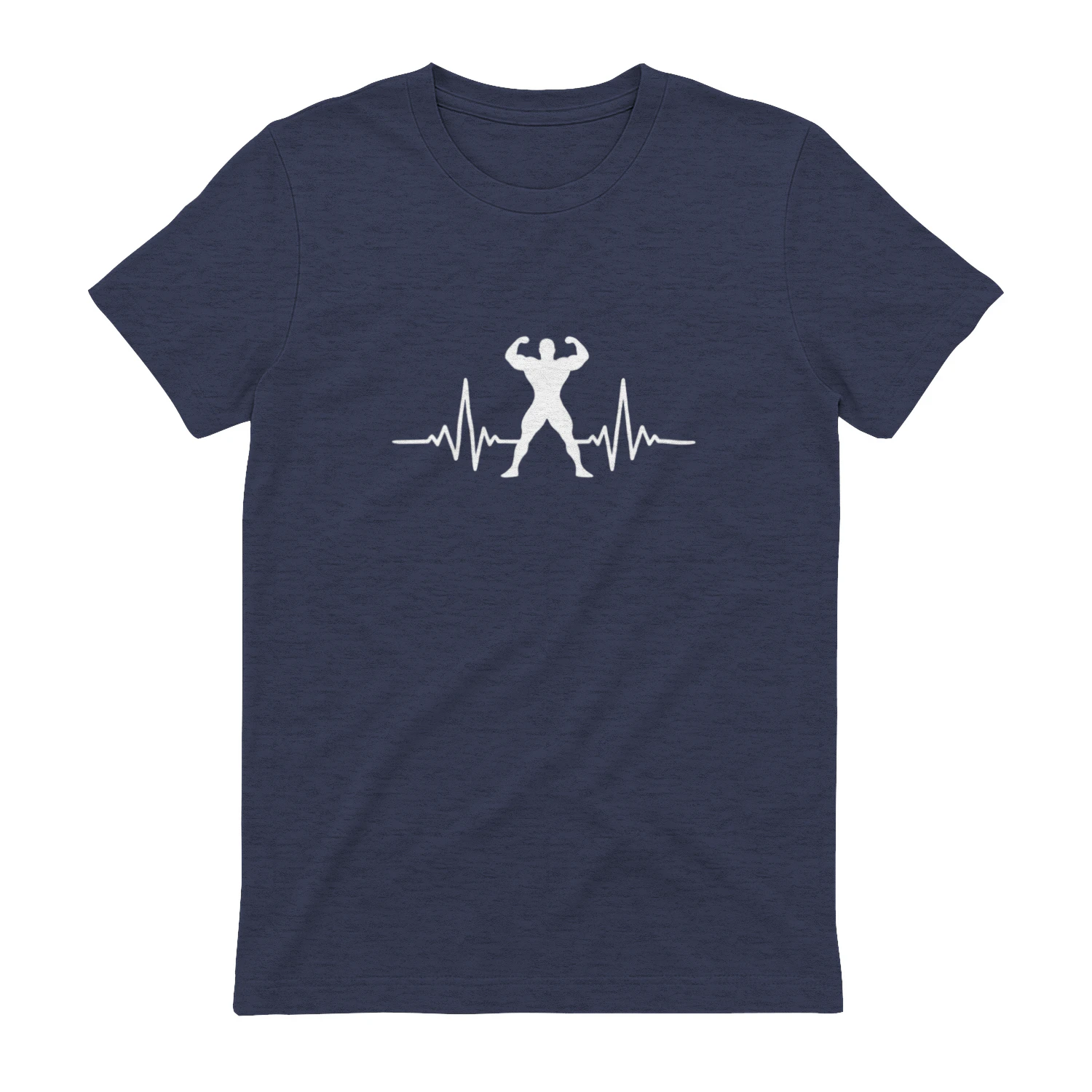 Bodybuilding Heartbeat Graphic T-Shirt 
