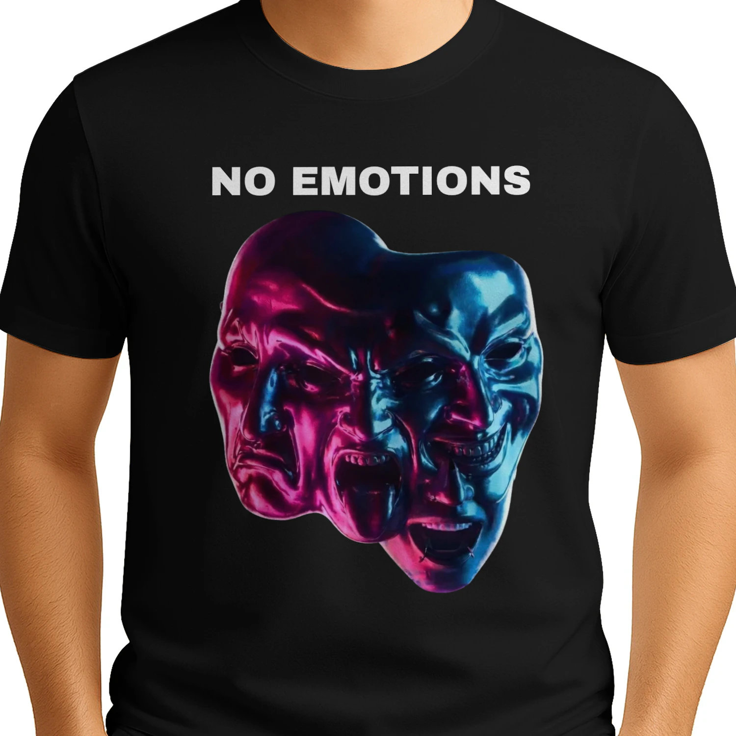 No Emotions Cyber Mask T-Shirt