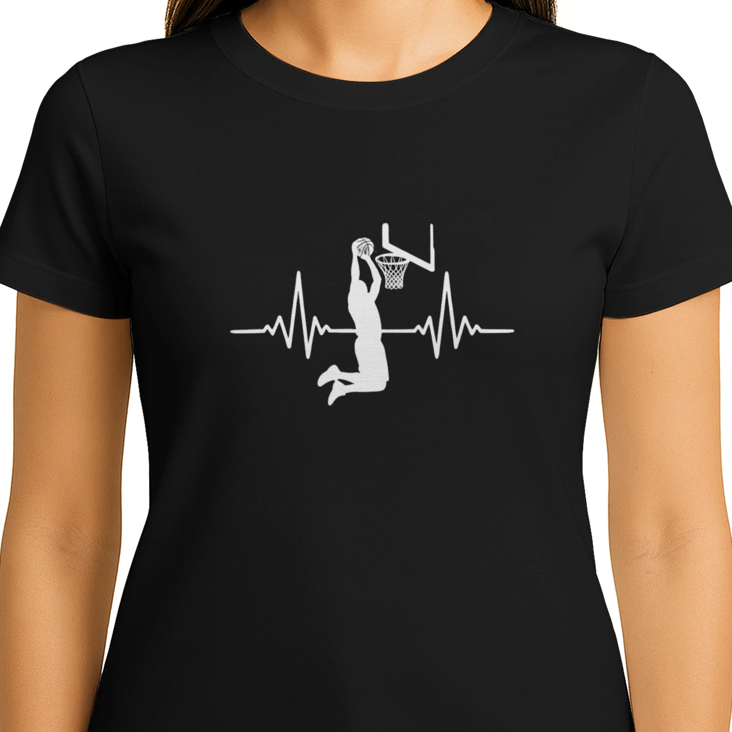 Basketball Heartbeat Graphic T-Shirt