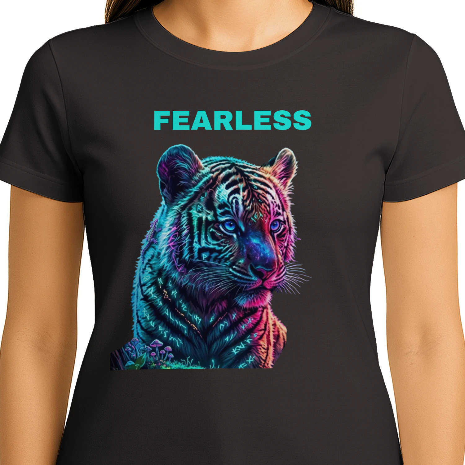 Fearless Neon Tiger Graphic Tee