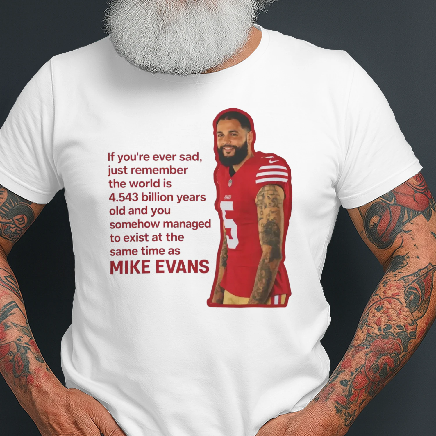 Official The World Is 4.543 Billion Years Old Mike Evans Shirt