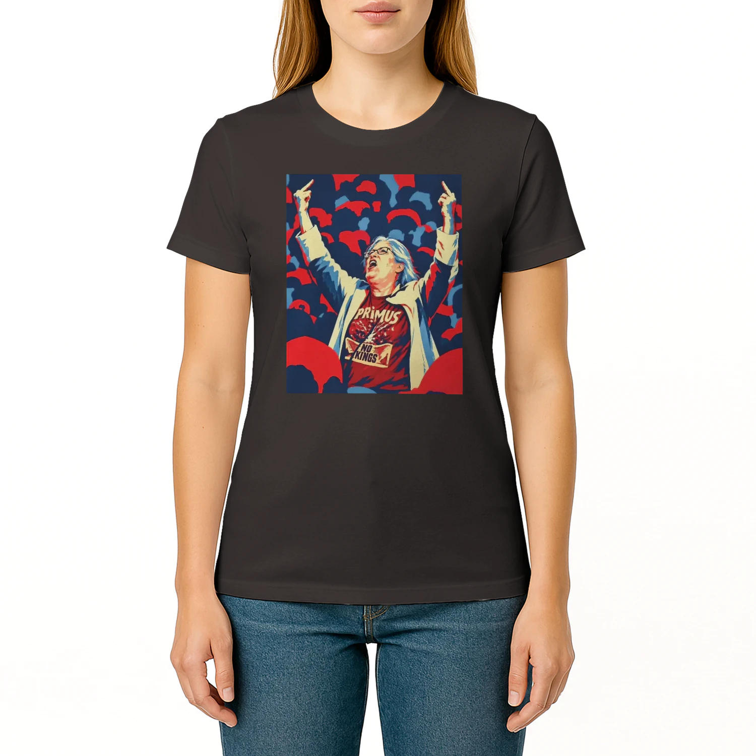 Aunt Sue Primus No Kings Middle Finger Shirt