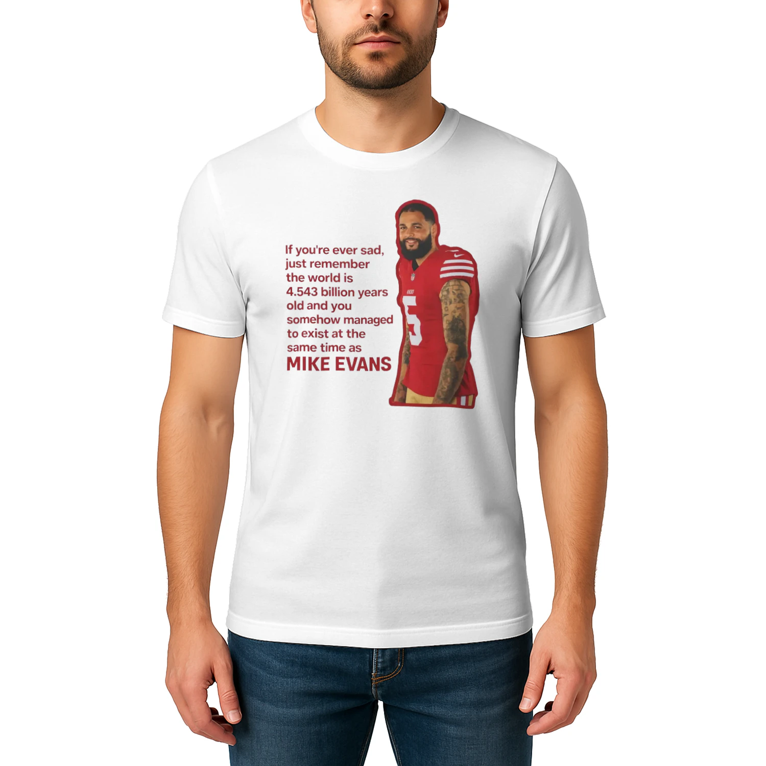 Official The World Is 4.543 Billion Years Old Mike Evans Shirt