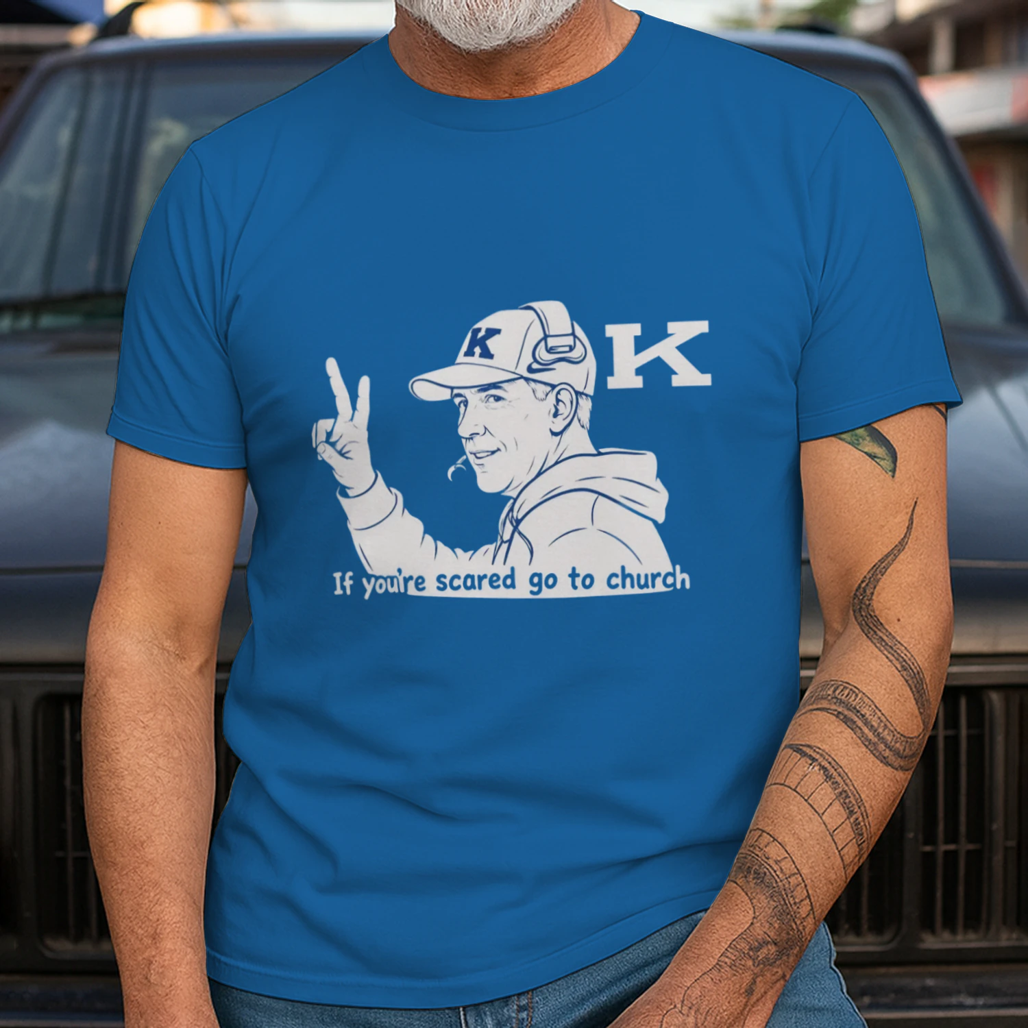 Will Stein If You're Scared Go To Church T Shirt