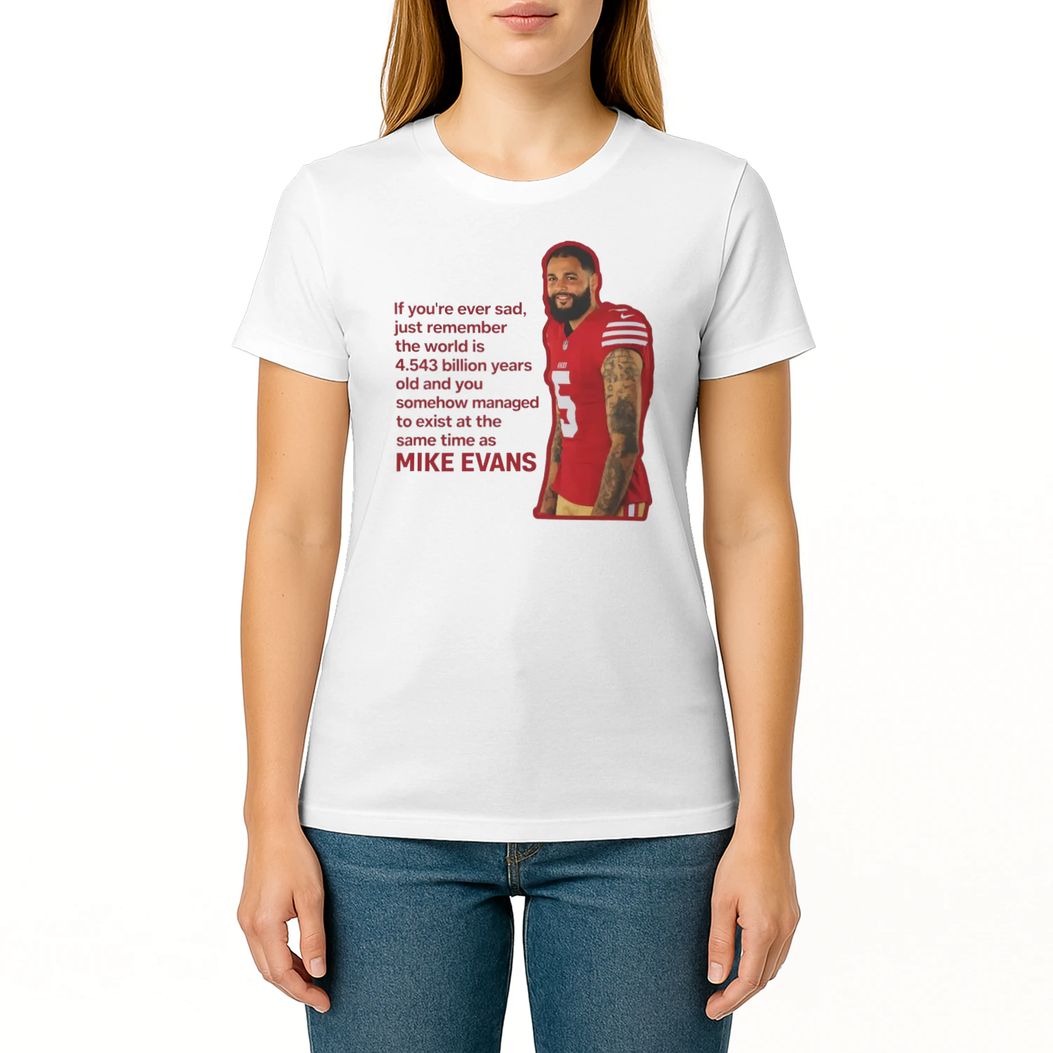 Official The World Is 4.543 Billion Years Old Mike Evans Shirt