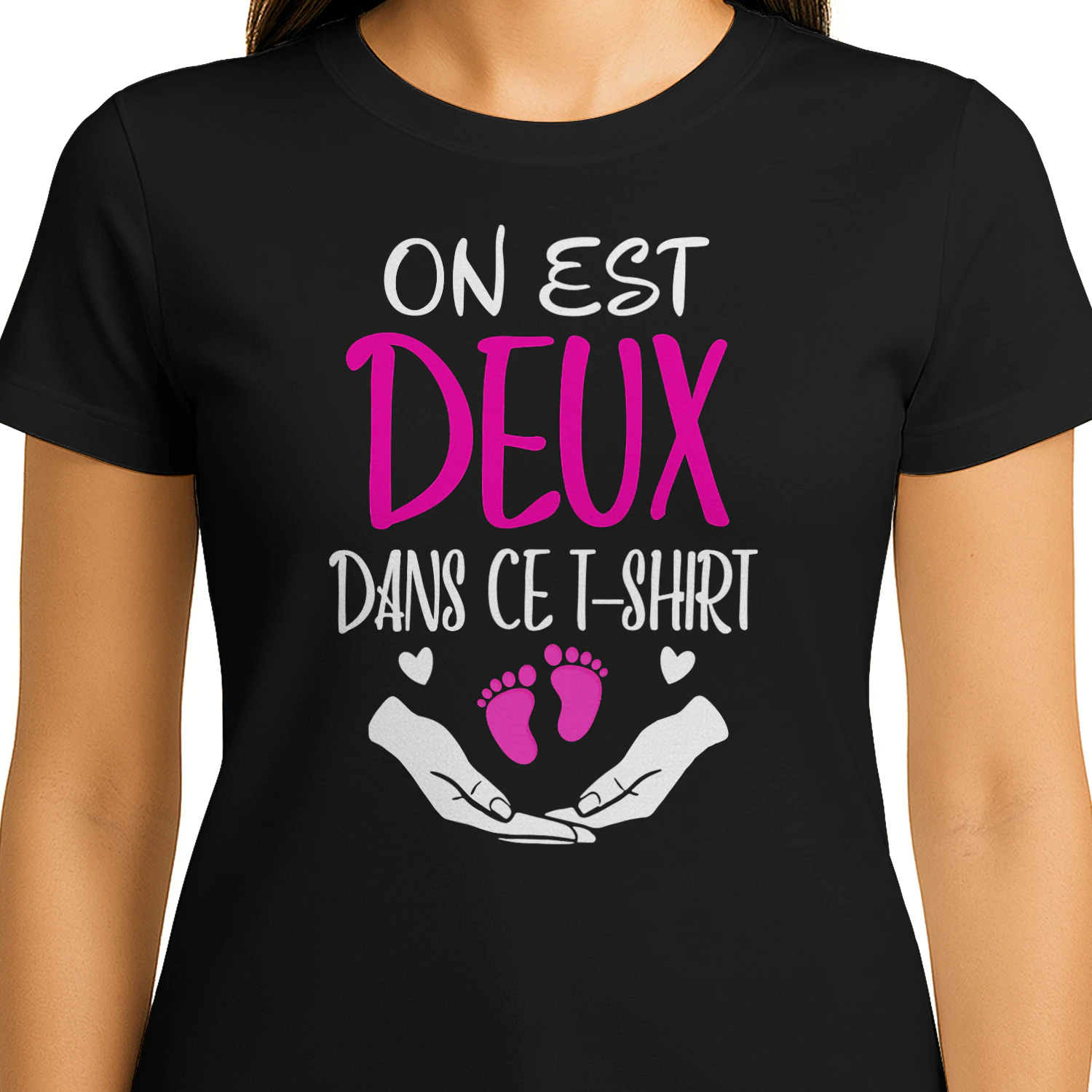 on est deux dans ce tee shirt
