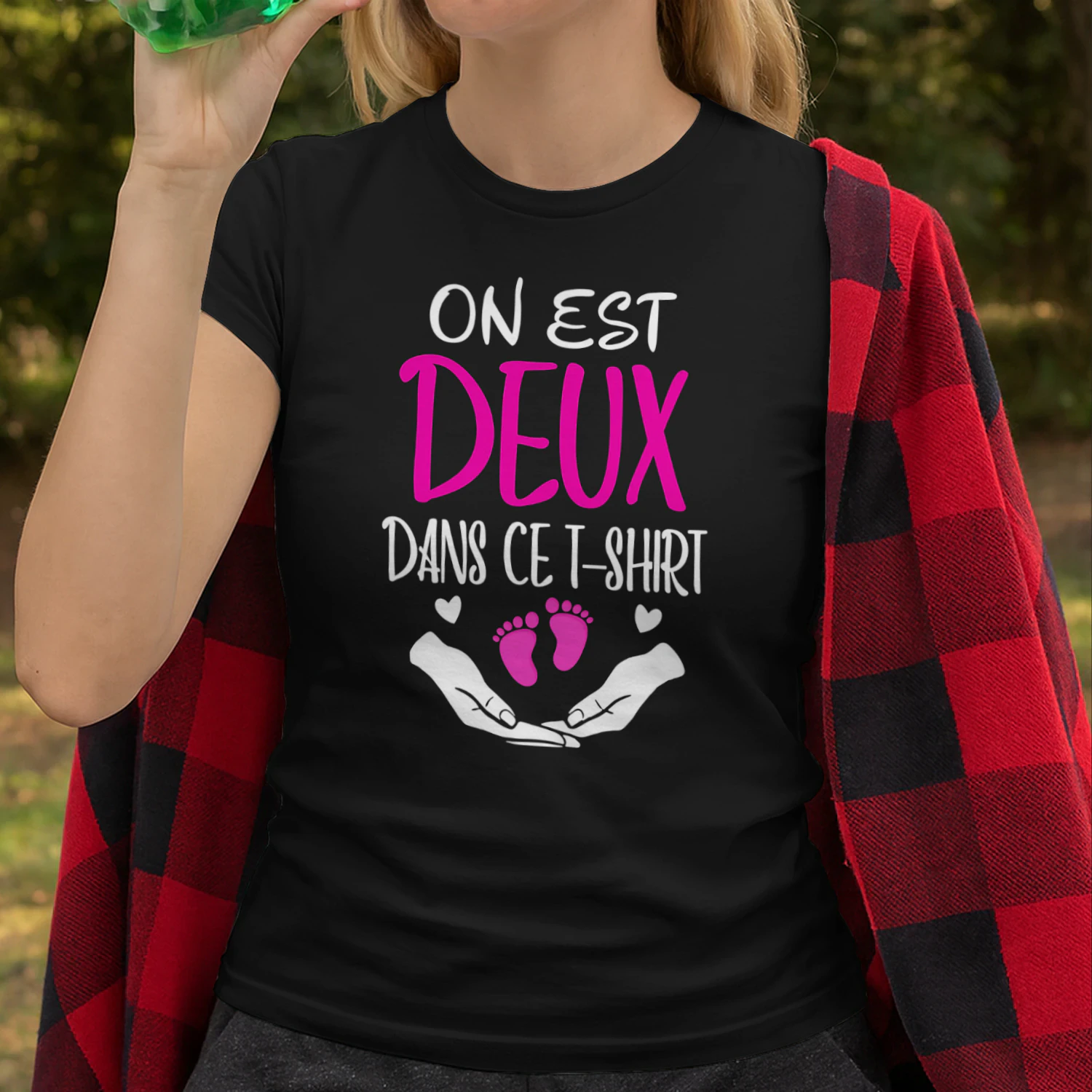on est deux dans ce tee shirt