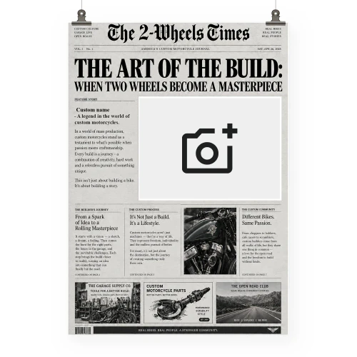Custom Motorcycle Newspaper Poster