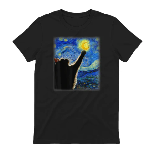 Starry Night Cat, Van Gogh Cat, Cat Lover, Cat Mom, Cat Dad T-Shir